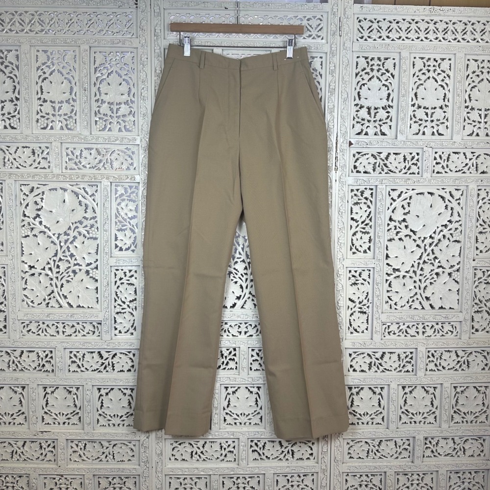 Vtg Flying Cross Beige Khaki Workwear Career‎ High Waisted Trousers Sz 14 fits 8
